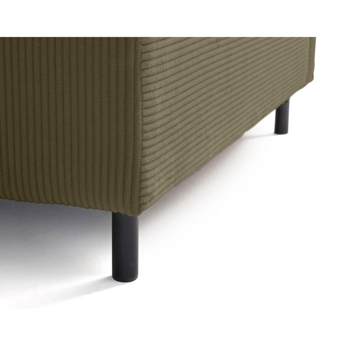 LISA DESIGN Edinburg - module d'assise d'angle gauche - en velours côtelé