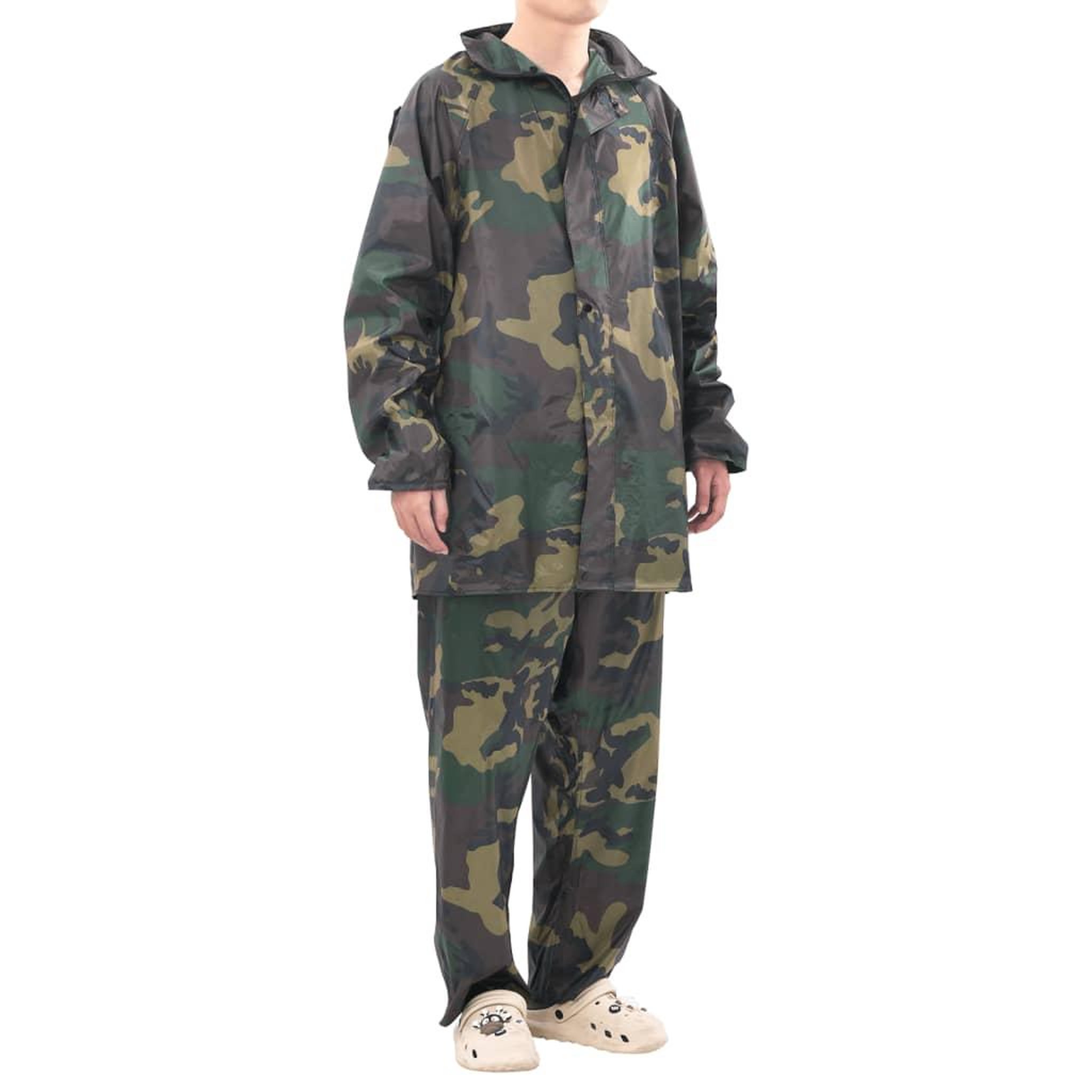 Voir la diapositive 4 : VIDAXL Combinaison de pluie avec capuche 2 pcs Hommes Camouflage XXL