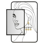 Paris Prix Miroir Mural Design  Éleanor  85cm Noir