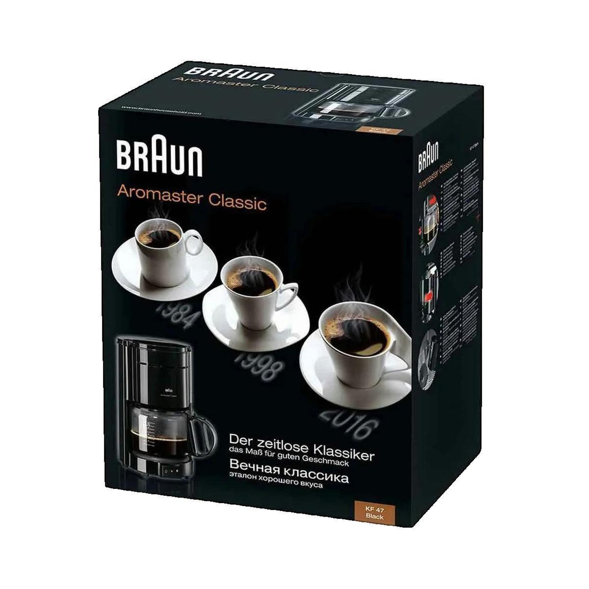 Voir la diapositive 2 : BRAUN Cafetière électrique Braun KF 47 noire