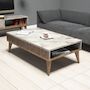Voir la diapositive 2 : Habitat et Jardin Table basse en bois  Milan  - 105 x 60 x 34 cm - NoyersBlanc