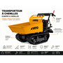 Voir la diapositive 2 : VITO Mini Dumper à chenilles Moteur Loncin 196Cm3 Essence 6.5CV - Brouette à chenilles Transport Charge 300kg 4.8KW Chantier VITO