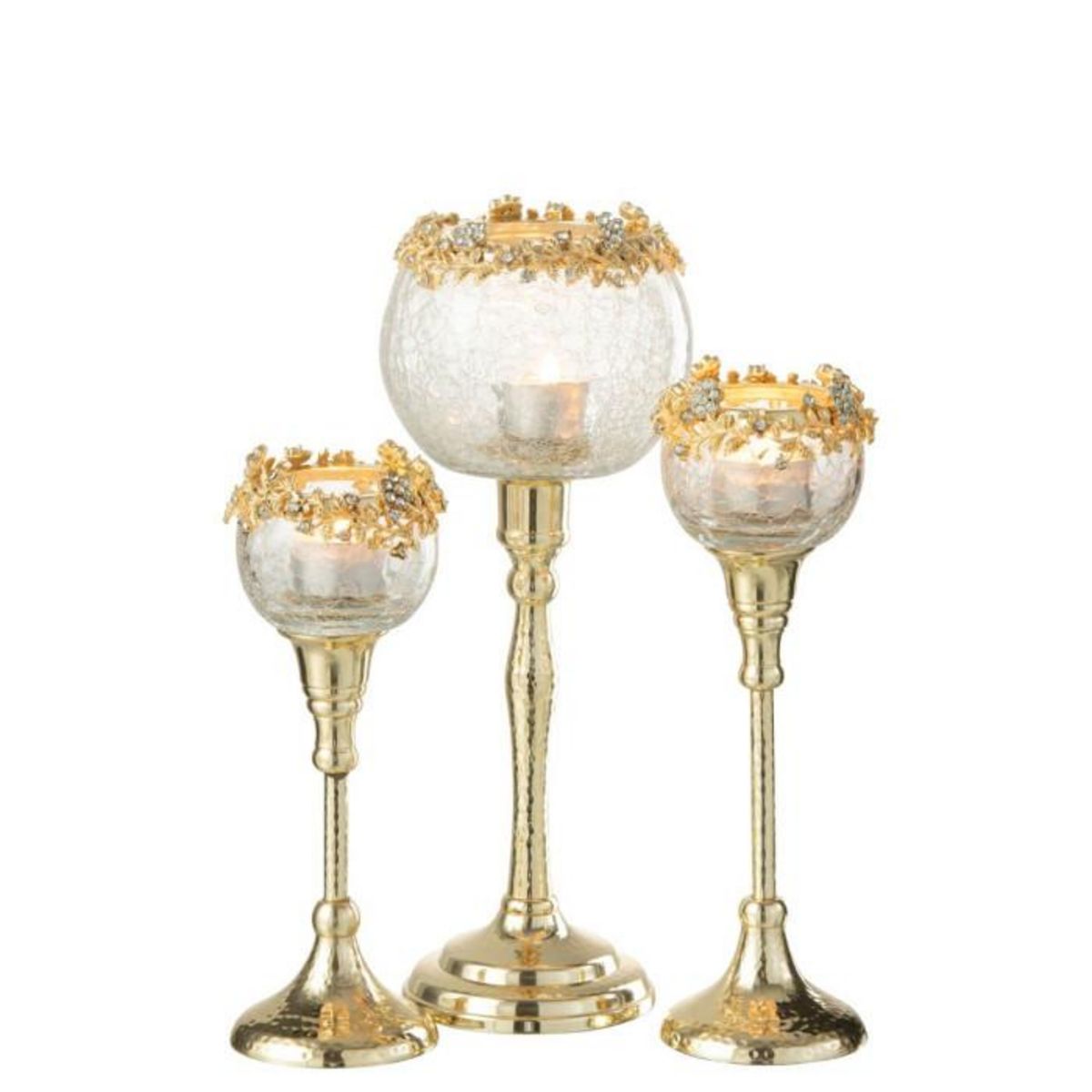 Paris Prix Photophore sur Pied Design  Volve  23cm Or