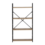 CONCEPT USINE Etagère 4 rangements 112 cm chêne et noir TYDA