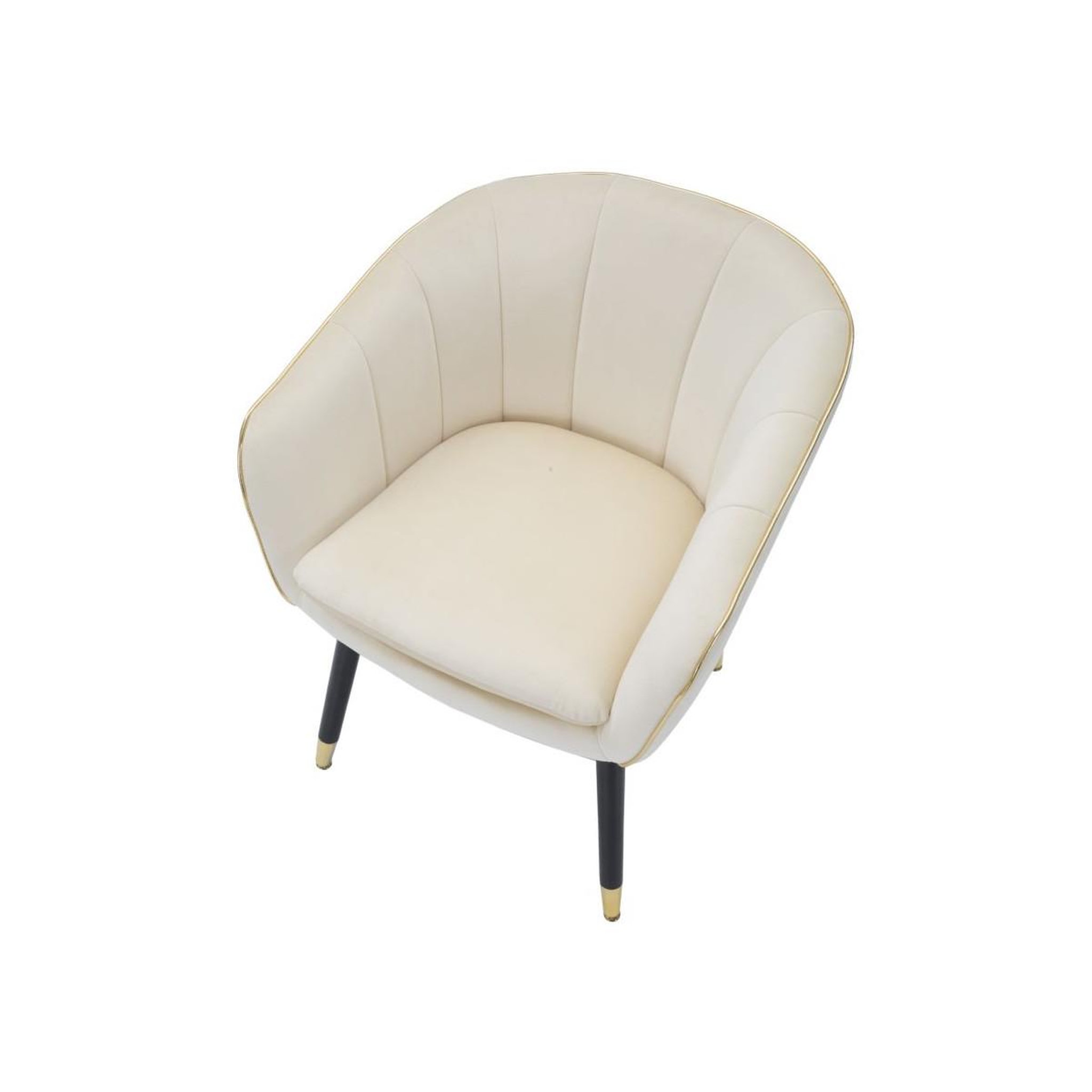 Voir la diapositive 4 : Paris Prix Fauteuil design en tissu  paris  78cm crème