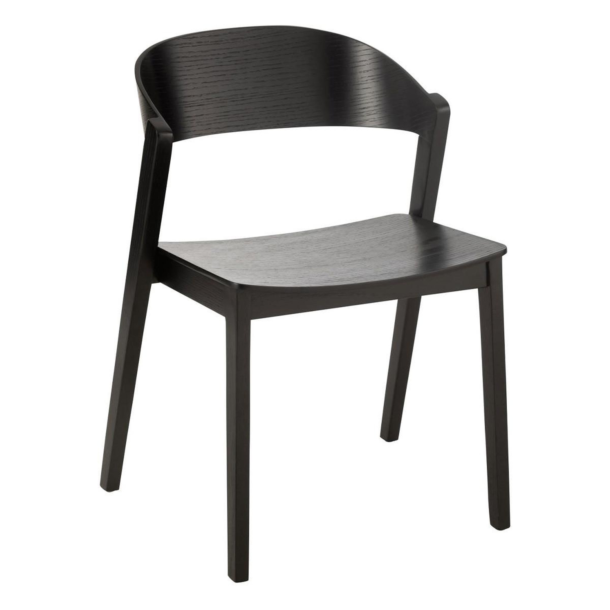 J-LINE Chaise en bois  laga  75cm noir