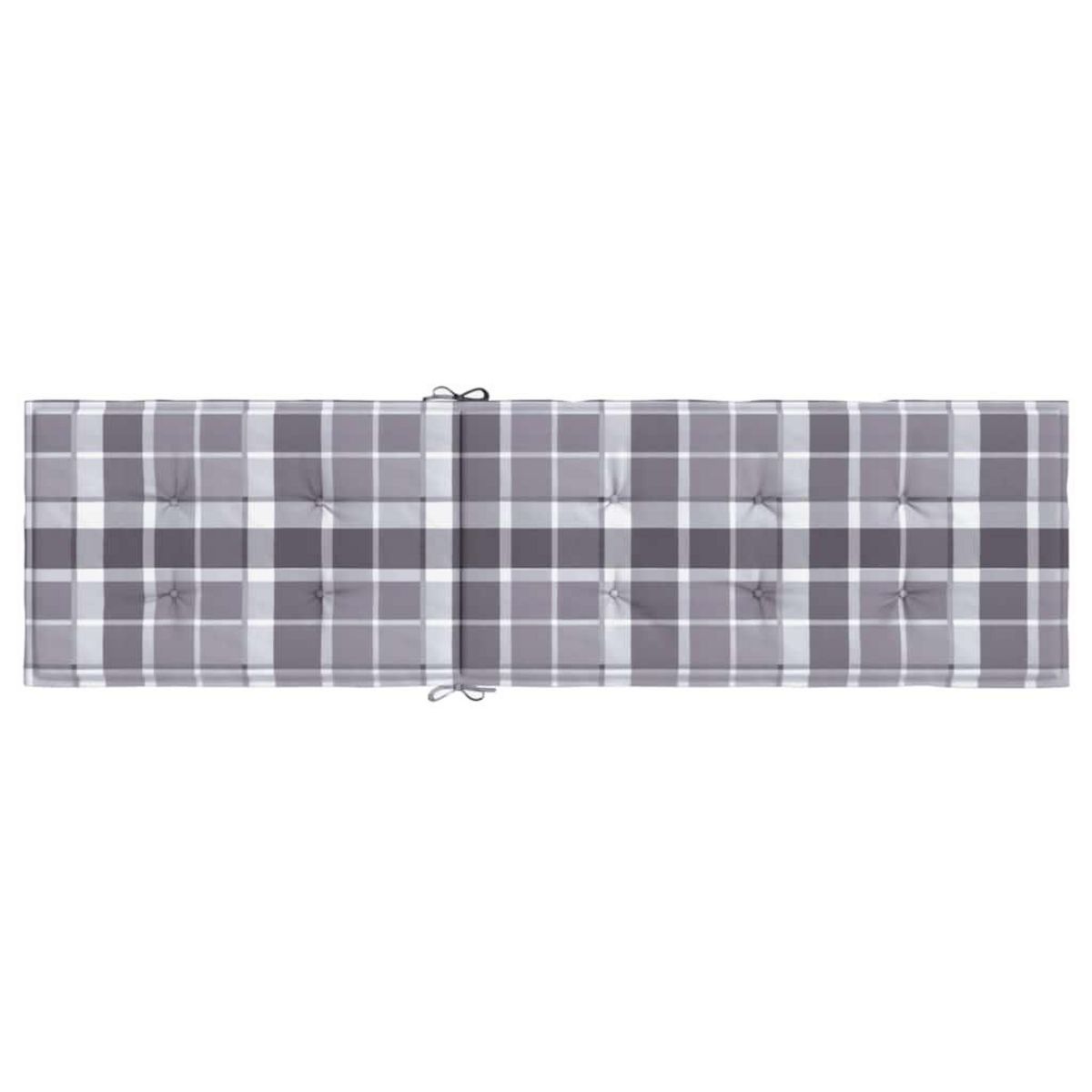 VIDAXL Coussin de chaise de terrasse carreaux gris (75+105)x50x4 cm