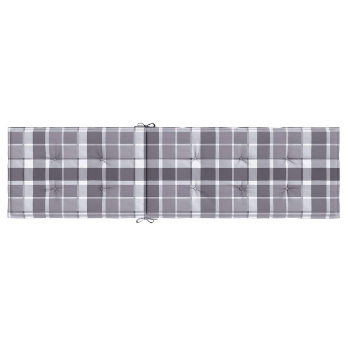 VIDAXL Coussin de chaise de terrasse carreaux gris (75+105)x50x4 cm