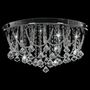 Voir la diapositive 3 : VIDAXL Plafonnier avec perles de cristal Argente Rond 4 ampoules G9