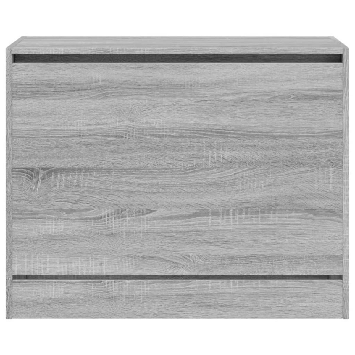 VIDAXL Armoire a chaussures sonoma gris 80x34x63 cm bois d'ingenierie