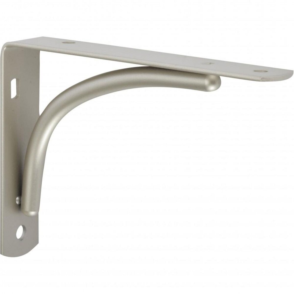 CENTRALE BRICO Equerre Dino acier nickelé gris, H.8.5 x P.12 cm