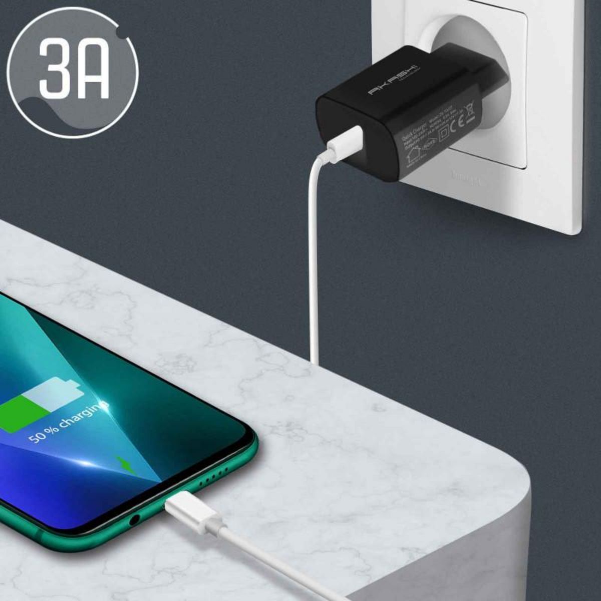 Akashi Chargeur secteur AKASHI ALTACPD20BLK