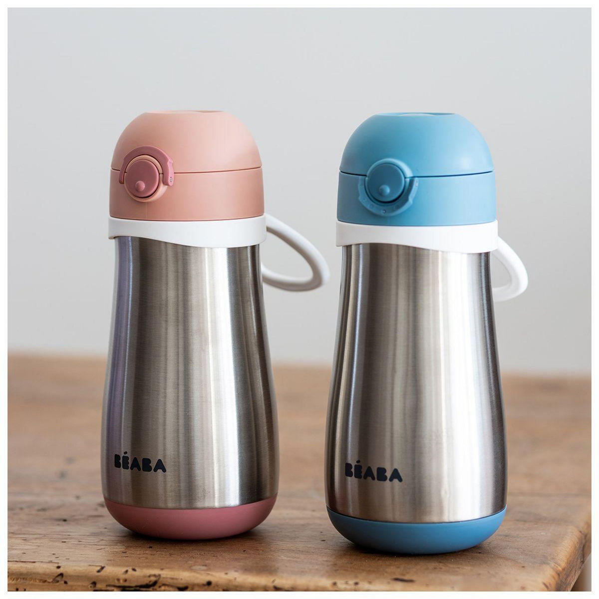 BEABA Tasse 350 ml et anse old pink