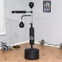 Voir la diapositive 2 : HOMCOM Sac de frappe boxe autoportant punching ball brunier 3 en 1 revêtement synthétique dim. 88L x 50l x 160-230H cm noir