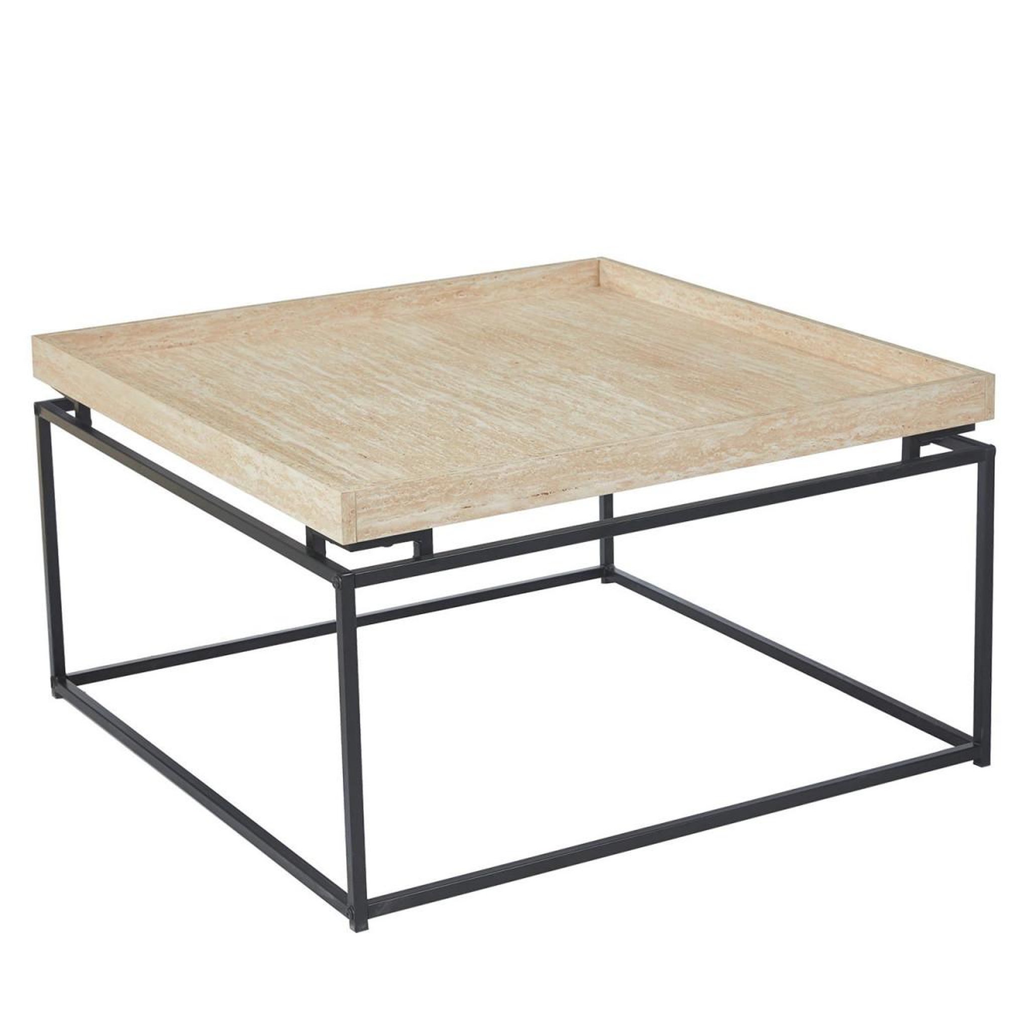 Voir la diapositive 3 : Paris Prix Table basse compartimentée  duplix  80cm beige