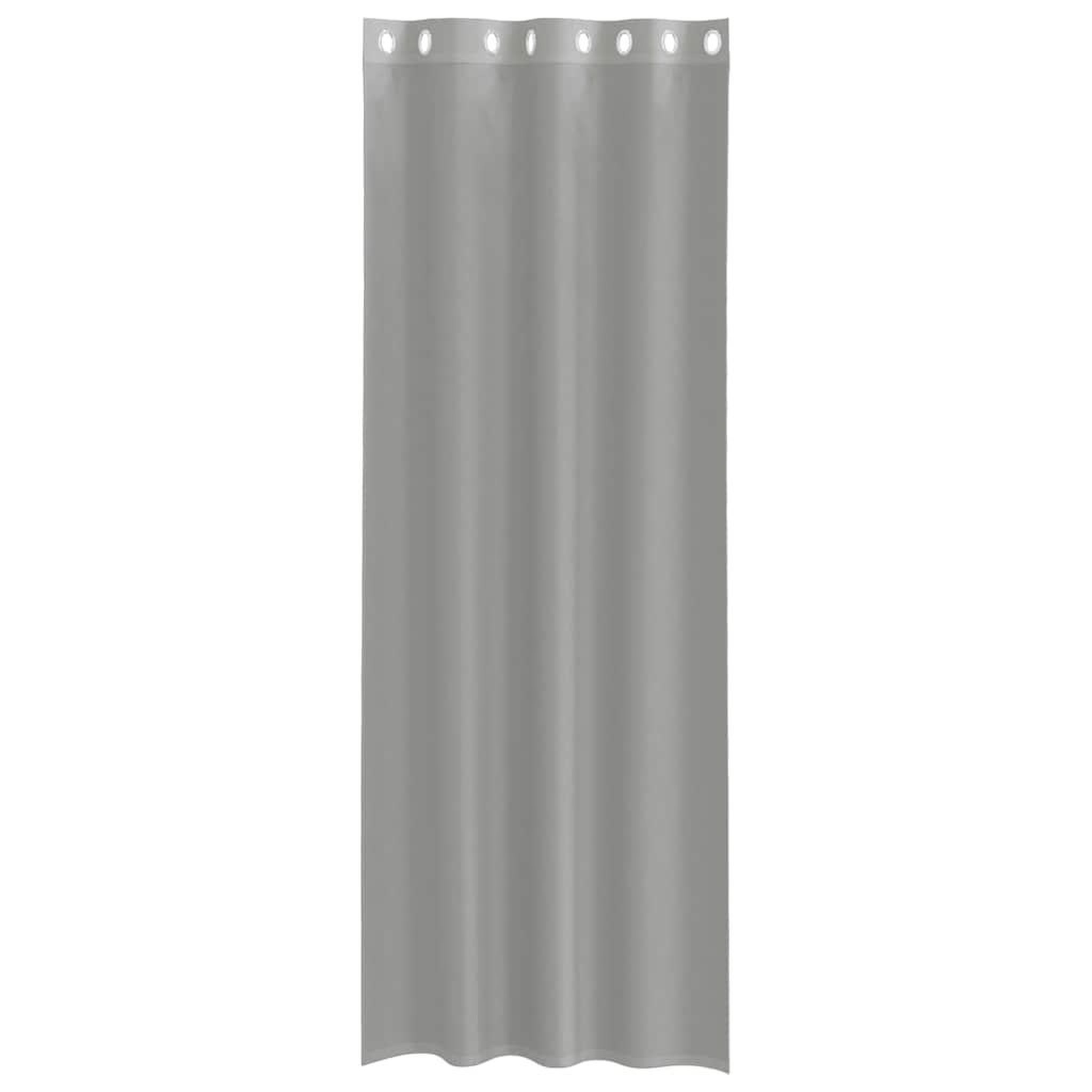 Voir la diapositive 4 : VIDAXL Rideaux en voile avec œillets 2 pcs gris clair 140x300 cm