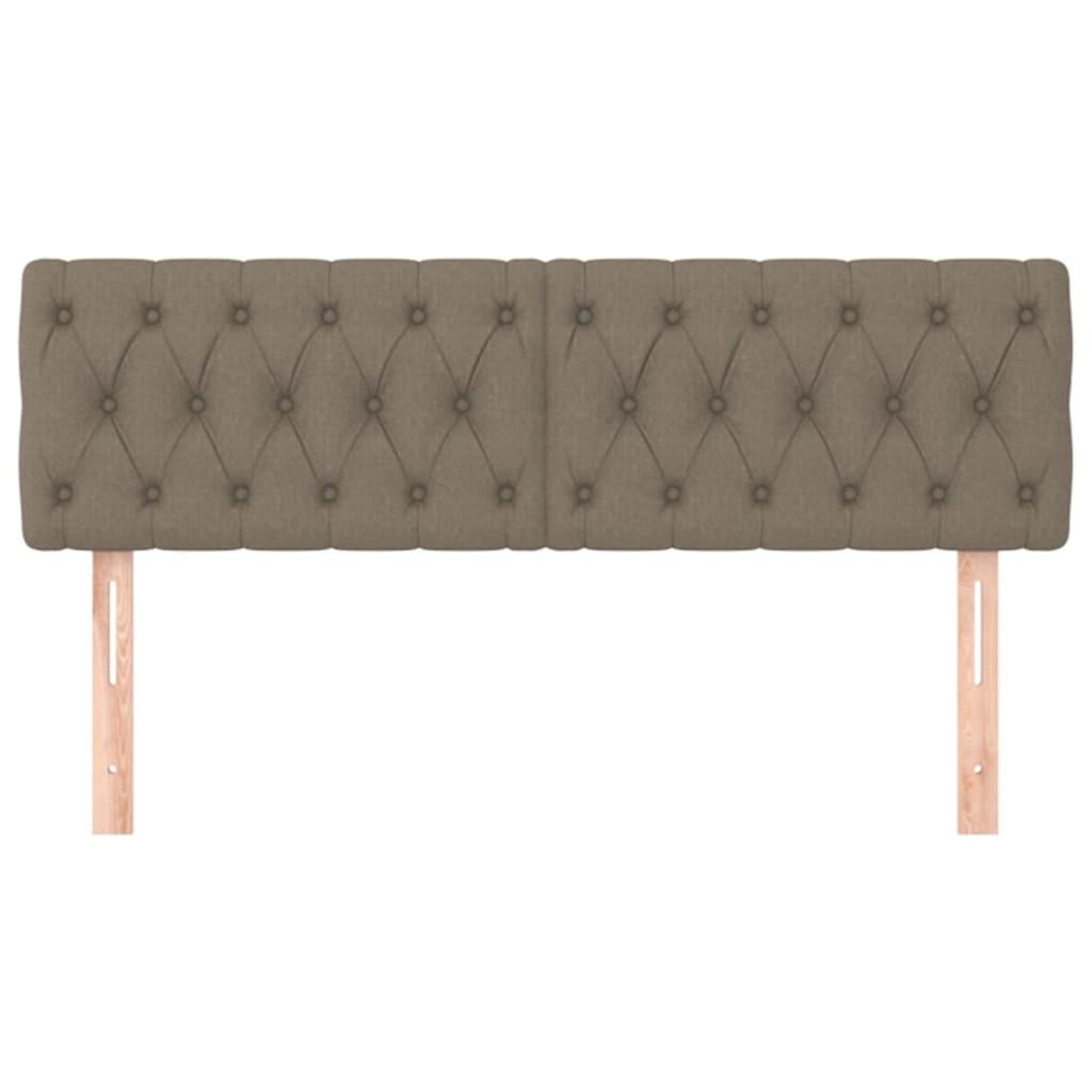 Voir la diapositive 3 : VIDAXL Tetes de lit 2 pcs Taupe 80x7x78/88 cm Tissu