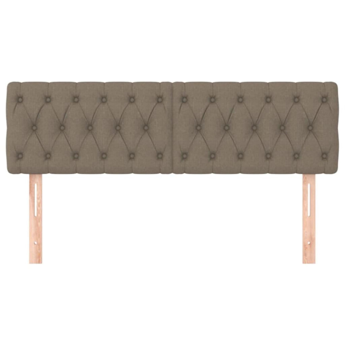 VIDAXL Tetes de lit 2 pcs Taupe 80x7x78/88 cm Tissu