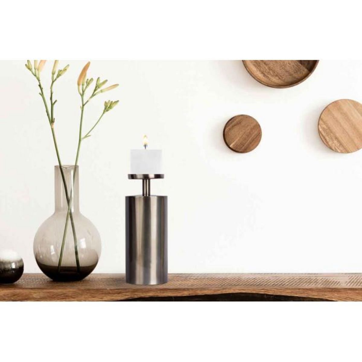 Paris Prix Bougeoir Design en Métal  Helio  34cm Noir