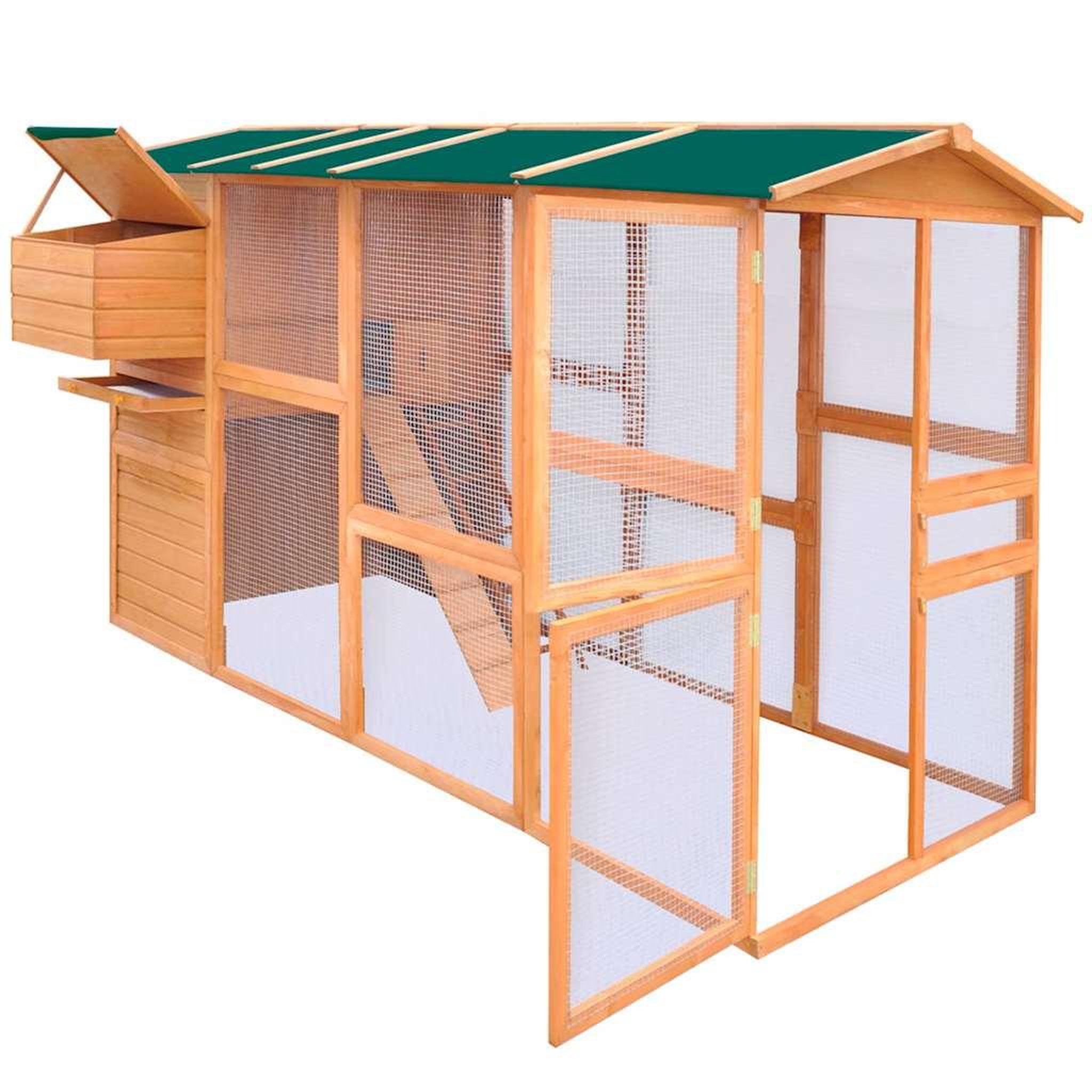 Voir la diapositive 3 : VIDAXL Poulailler  295 x 163 x 170 cm bois