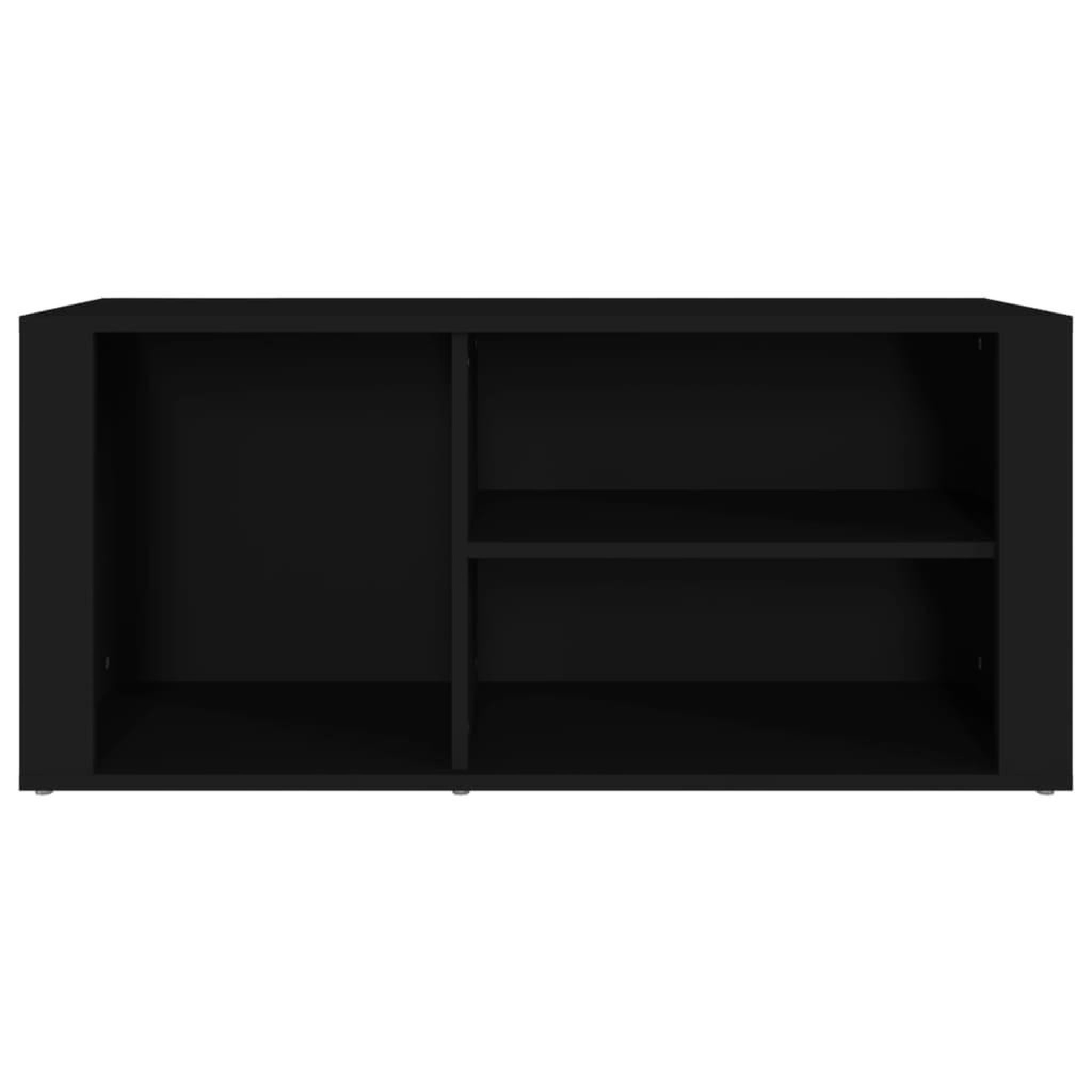 Voir la diapositive 5 : VIDAXL Armoire a chaussures Noir 100x35x45 cm Bois d'ingenierie