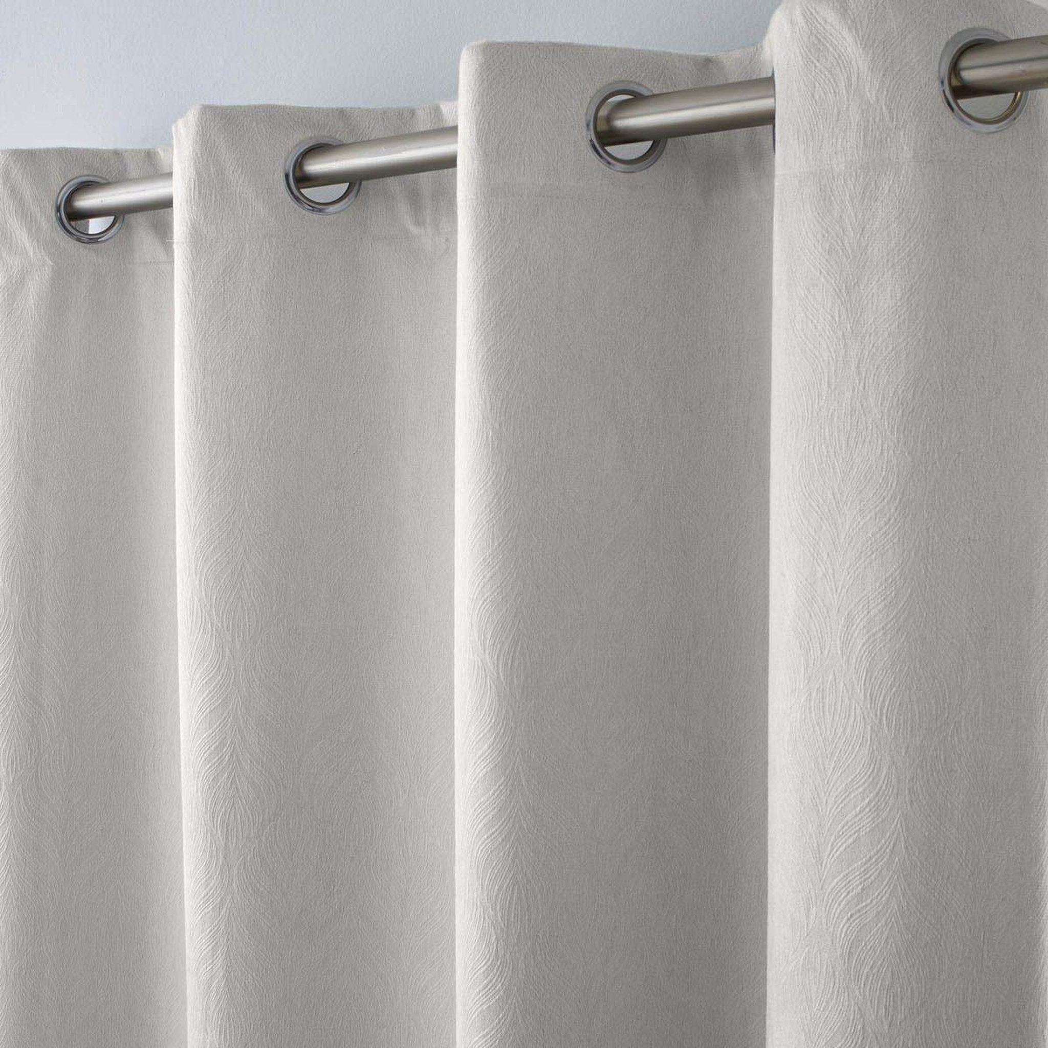 Voir la diapositive 2 : Douceur d'Intérieur Rideau occultant velours  shadow  140x260cm gris perle