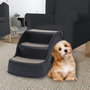 Voir la diapositive 1 : VIDAXL Escalier pliable a 3 marches pour chiens Noir