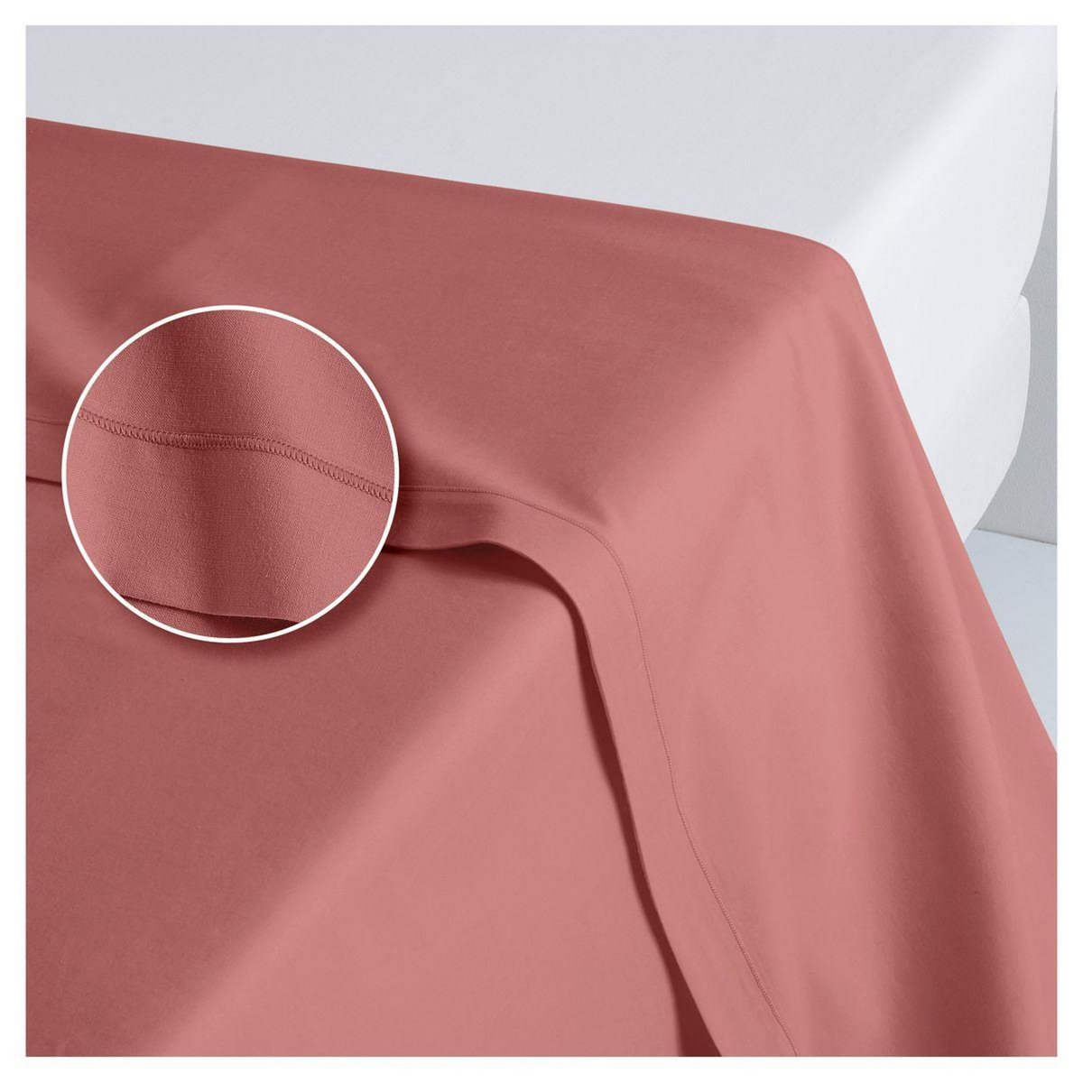 ACTUEL Drap plat uni en coton 57 fils - collection permanente