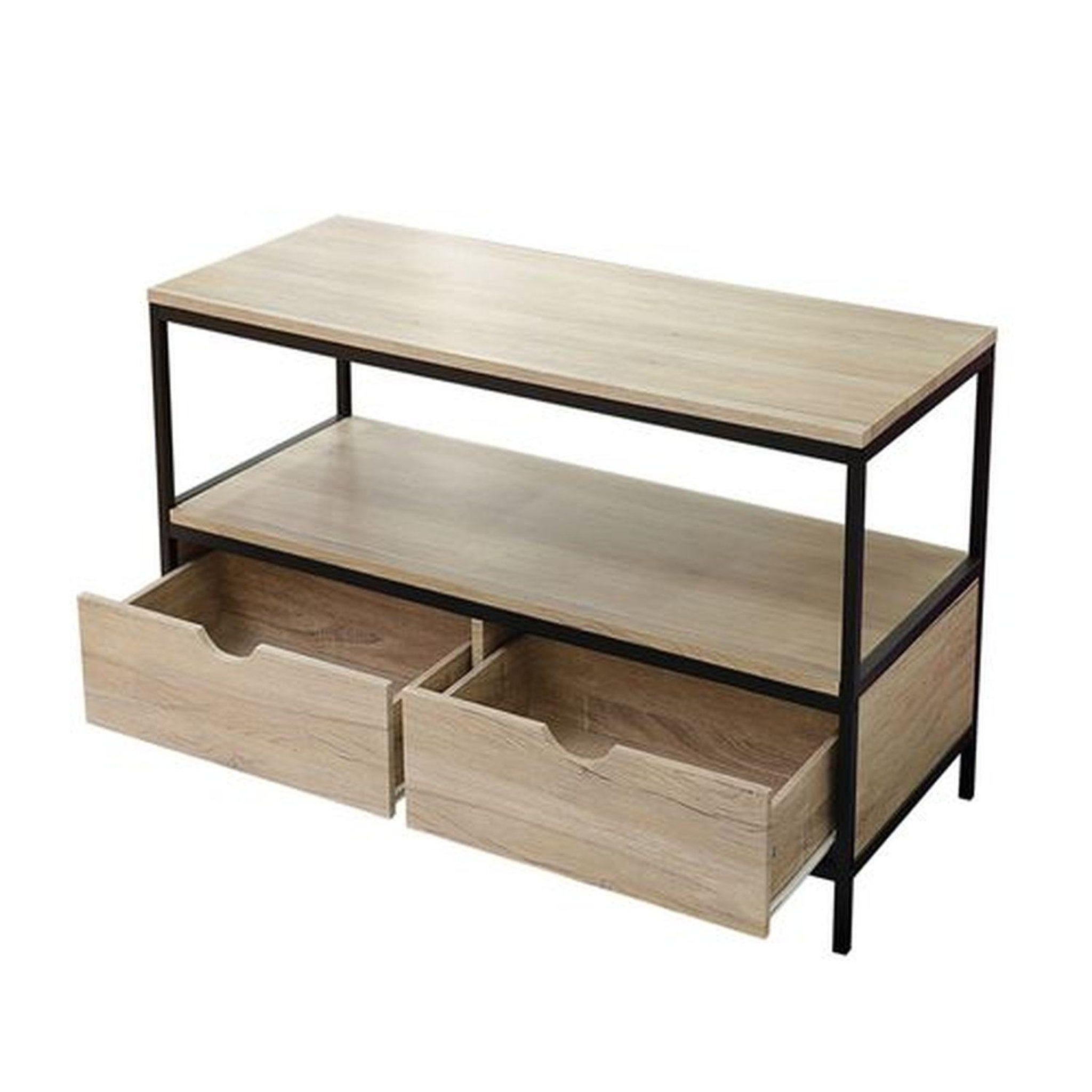 Voir la diapositive 4 : DIVERS Meuble tv industriel factory - l. 120 x h. 57 cm - noir