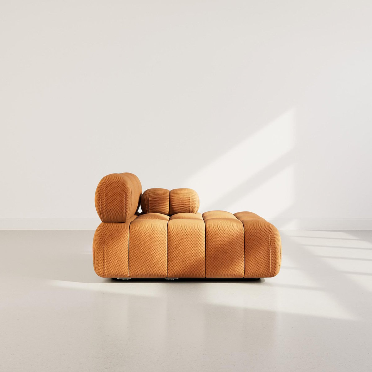 LISA DESIGN Ruby - module d'assise méridienne droite en velours texturé