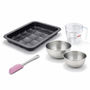 Voir la diapositive 1 : ZENKER Set de 5 ustensiles de pâtisserie moule à gâteaux bols spatule et verre doseur Black mettallic Black mettallic Zenker  Black mettallic