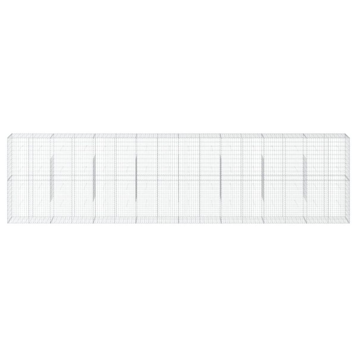 VIDAXL Panier gabion avec couvercle 800x50x200 cm fer galvanise