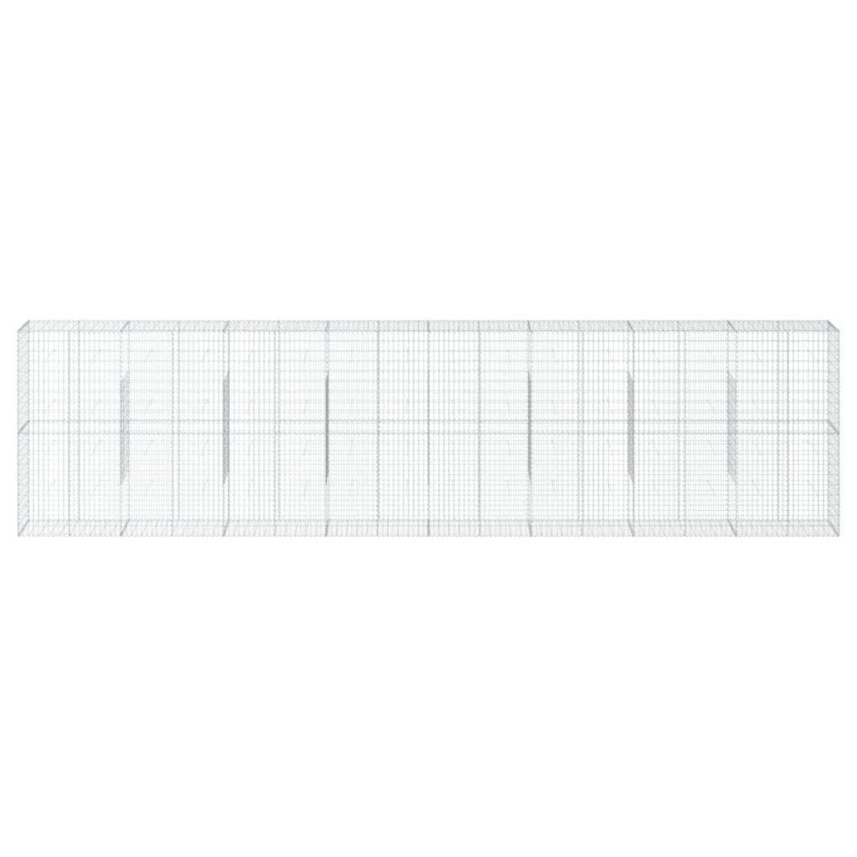 VIDAXL Panier gabion avec couvercle 800x50x200 cm fer galvanise