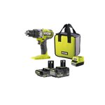 Ryobi Perceuse-visseuse à percussion Brushless 18V RYOBI - 95 Nm - Batterie 5,0Ah et 2,0Ah - Chargeur - R