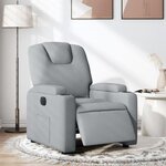 VIDAXL Fauteuil inclinable électrique Gris clair Tissu