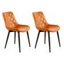 Voir la diapositive 1 : Paris Prix Lot de 2 Chaises Design  Cecil  81cm Orange