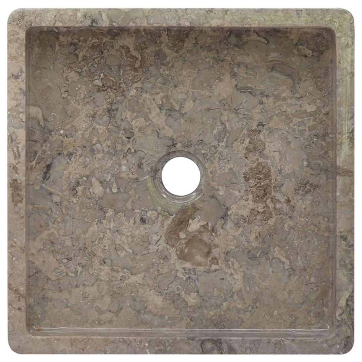 VIDAXL Lavabo Gris 40x40x10 cm Marbre