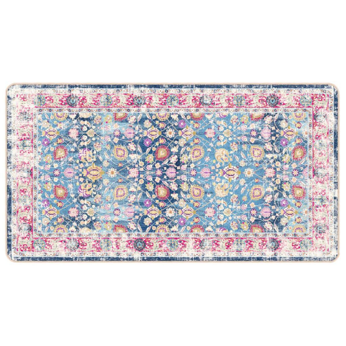 VIDAXL Tapis lavable multicolore 80x150 cm antiderapant