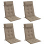 Voir la diapositive 3 : VIDAXL Coussins de chaise a dossier haut lot de 4 taupe tissu oxford