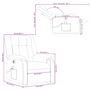 Voir la diapositive 6 : VIDAXL Fauteuil inclinable de massage electrique Taupe Tissu