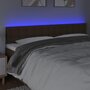 Voir la diapositive 3 : VIDAXL Tete de lit a LED Marron Fonce 160x5x78/88 cm Tissu