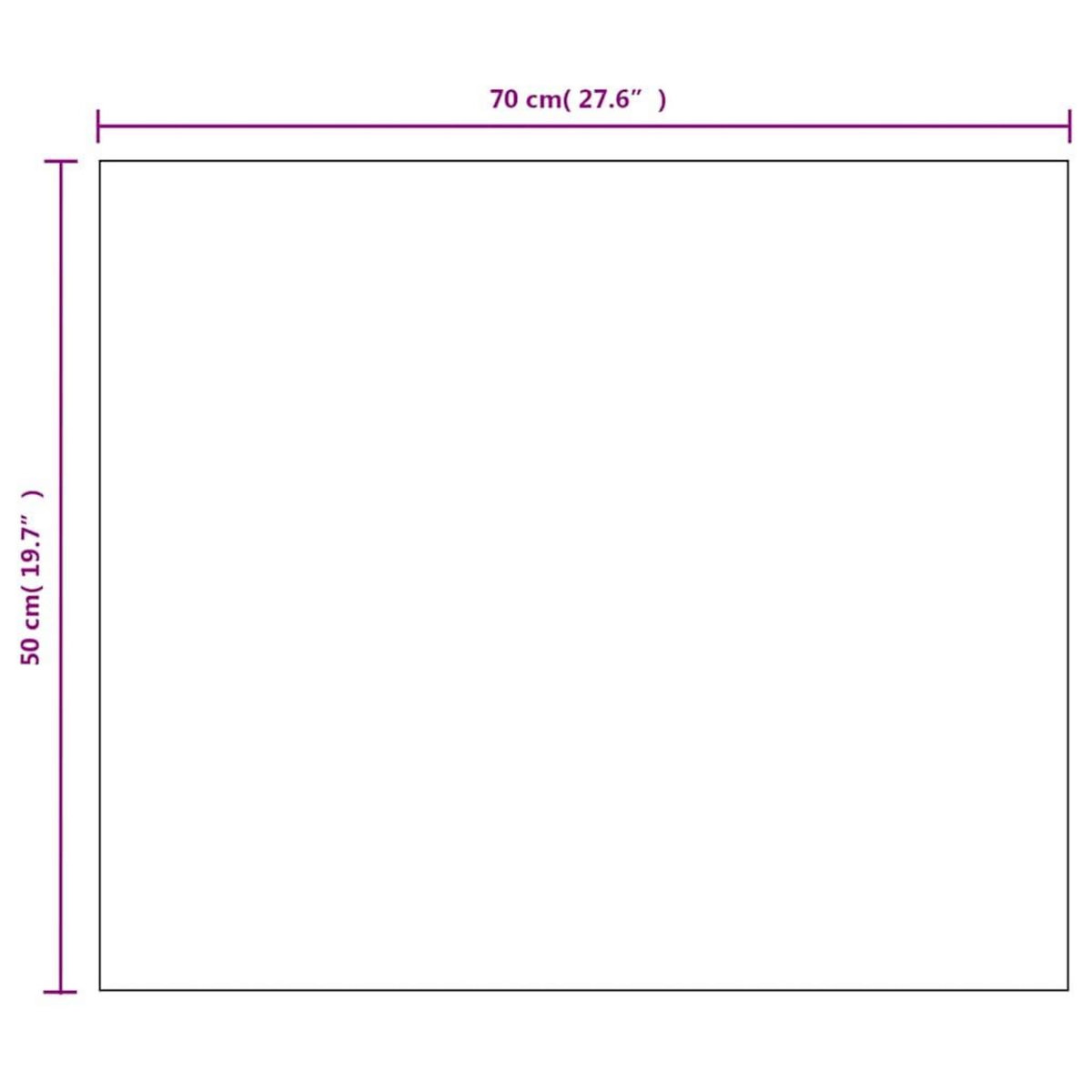 VIDAXL Miroir sans cadre 70x50 cm Verre