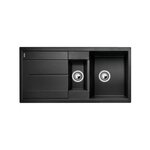 Blanco Evier à encastrer 60cm manuel gris/noire avec siphon - 513239