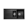 Voir la diapositive 1 : Blanco Evier à encastrer 60cm manuel gris/noire avec siphon - 513239