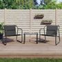 Voir la diapositive 1 : VIDAXL Salon de jardin avec coussins 3 pcs anthracite acier