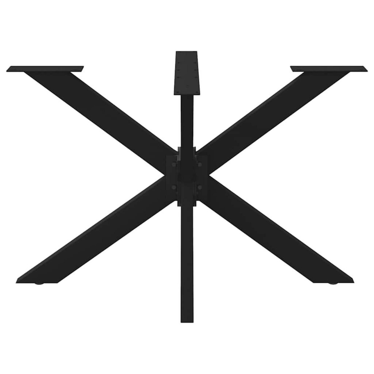 VIDAXL Pied de table a manger forme d'araignee noir 120x68x(72-73) cm