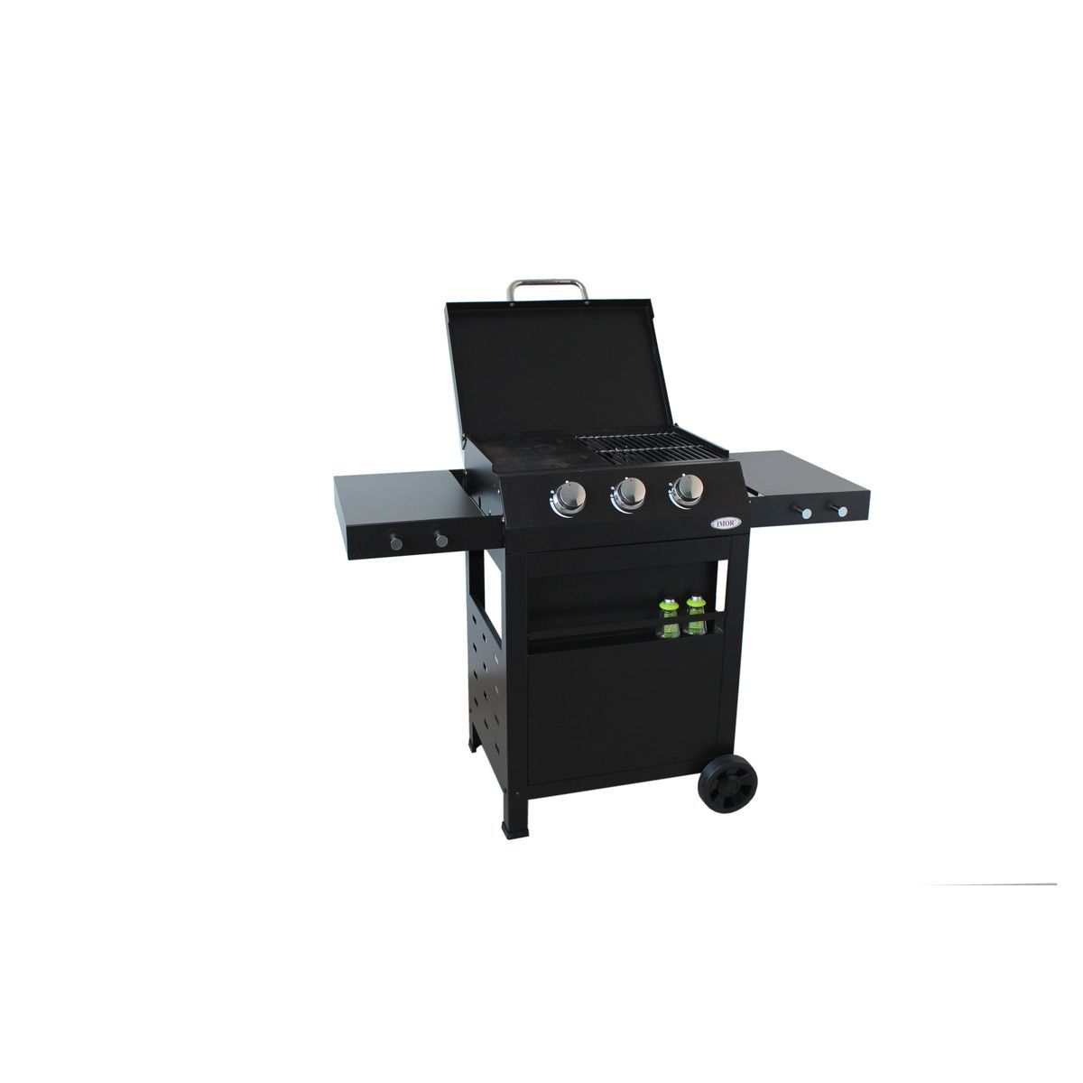 Imor Barbecue à gaz en acier avec plancha BELICE