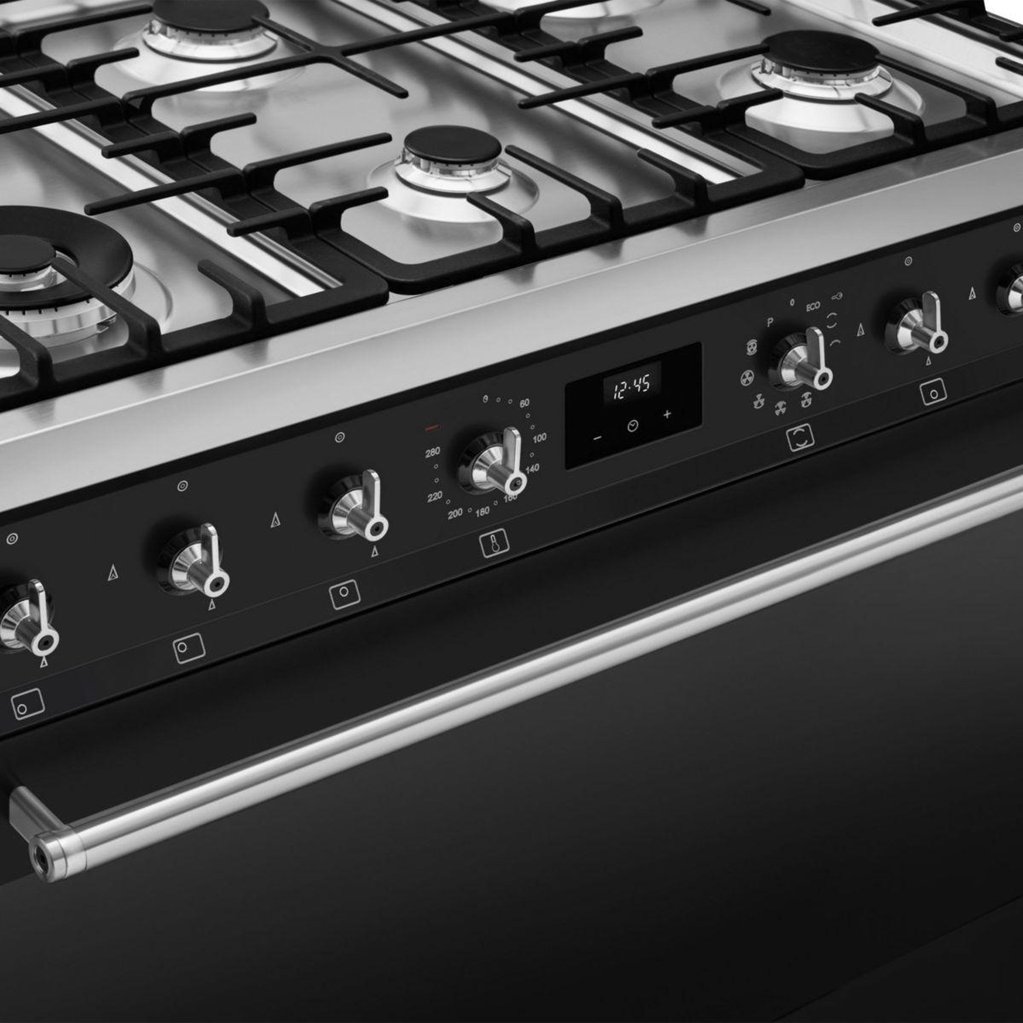 Voir la diapositive 4 : SMEG Piano de cuisson gaz c9gpmb2