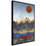 Paris Prix Affiche Murale Encadrée  Red Sun. Coloris disponibles : Noir, Jaune