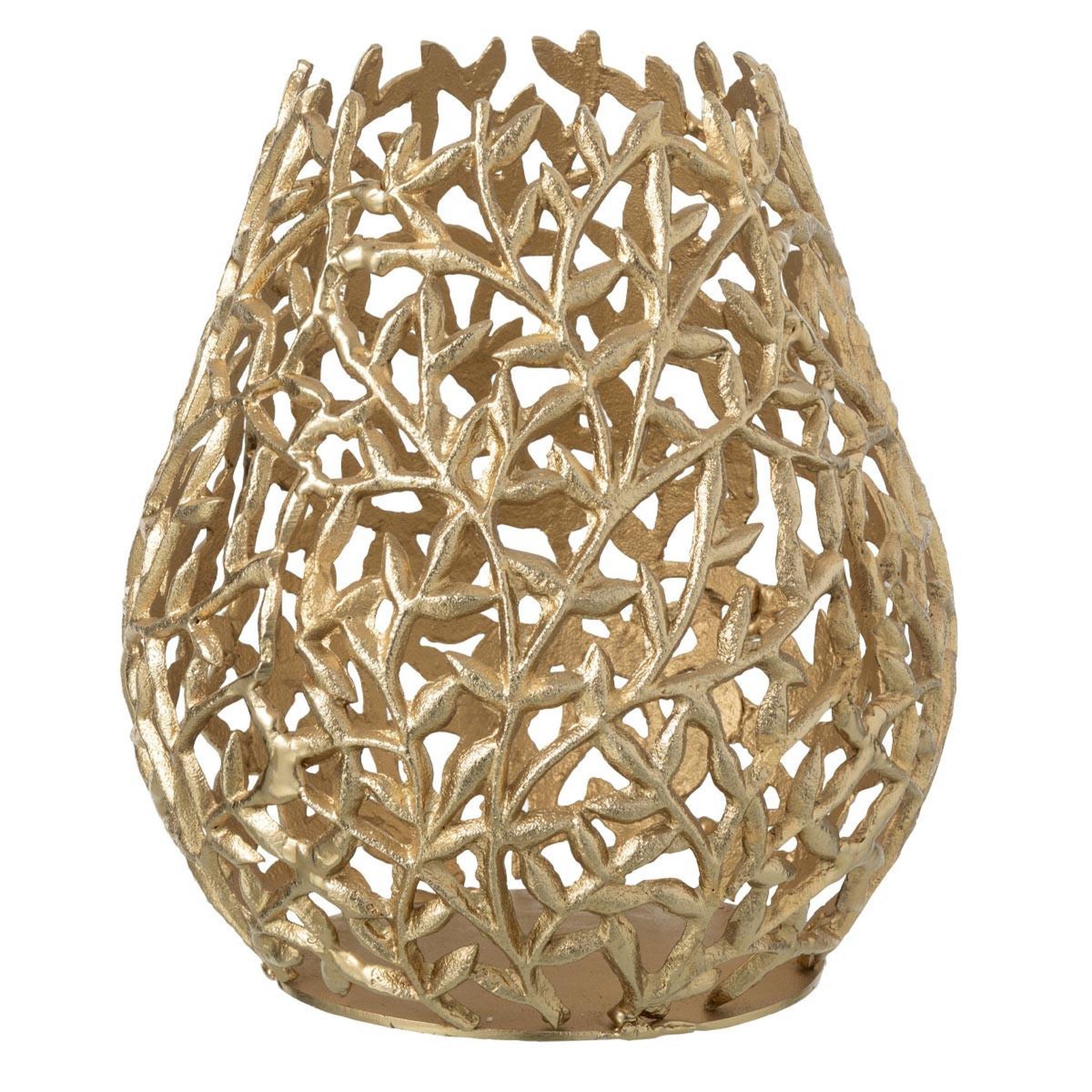J-LINE Vase déco en métal  diann  33cm doré